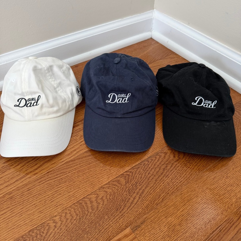 Barstool Sports Girl Dad Hat Bundle 3 Pack White Navy Black Adjustable Cotton